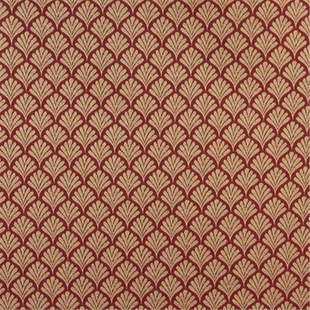Designer Fabrics 54 in. Wide Red- Fan Jacquard Woven Upholstery Fabric B661
